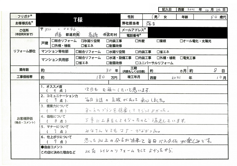 T様(群馬県高崎市)